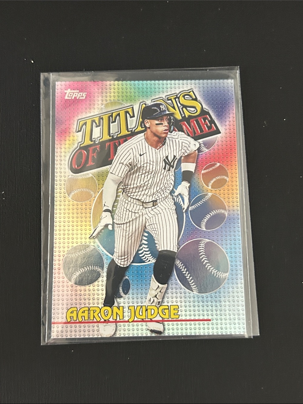 Topps Aaron Judge Holographic Rainbow Titans of the Game Baseball Card